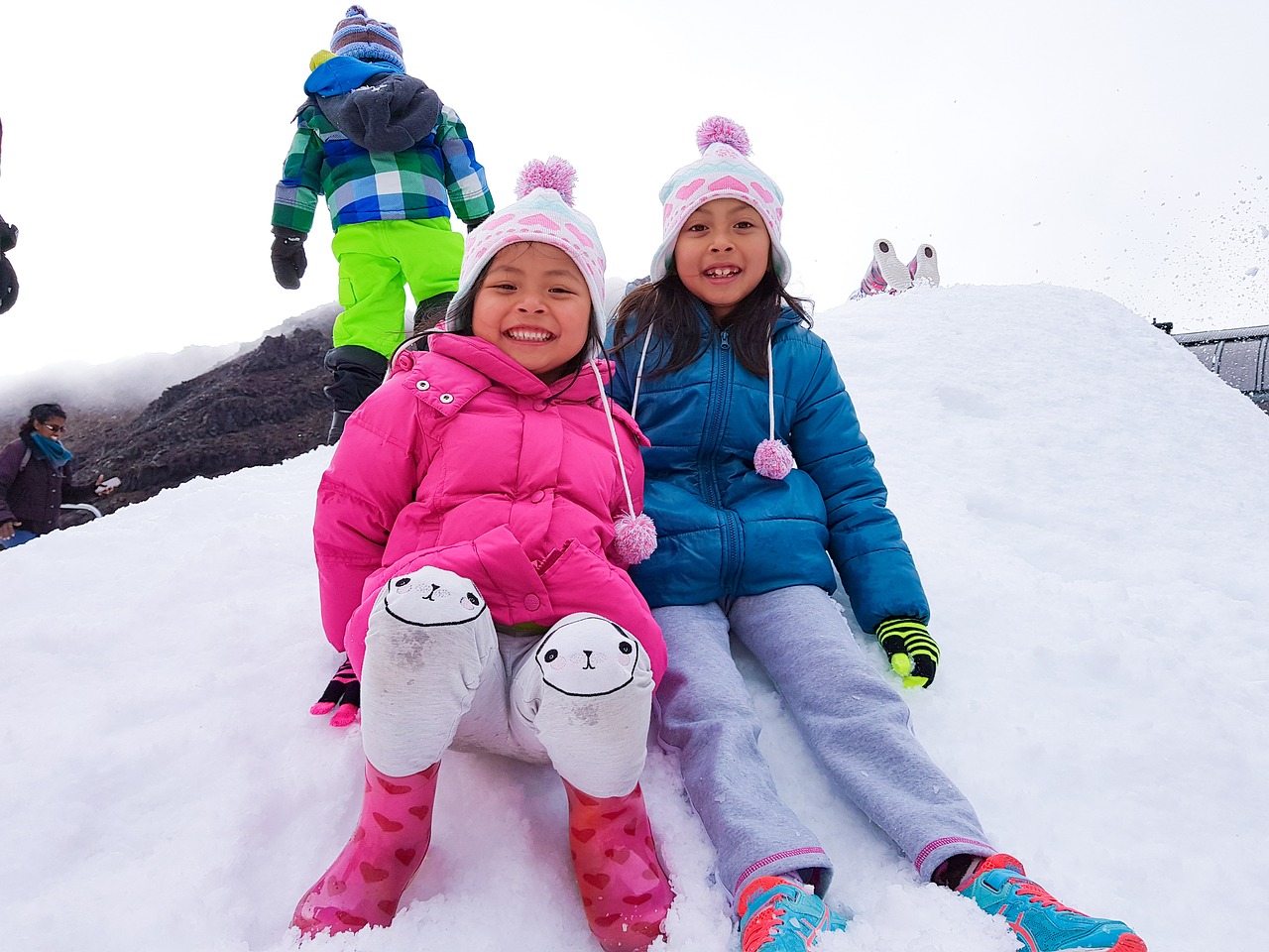 new zealand snow kids free photo