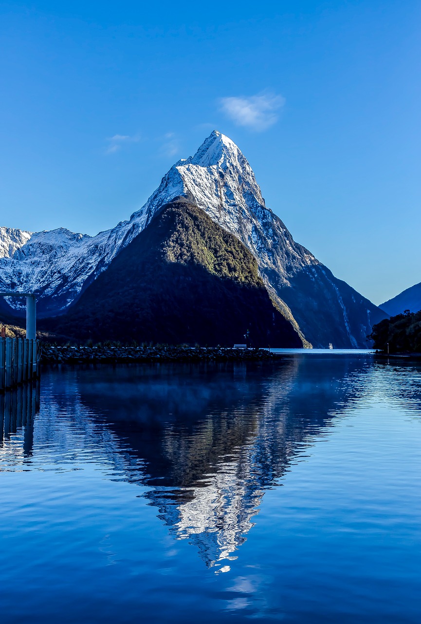 new zealand  mountain  reflection free photo