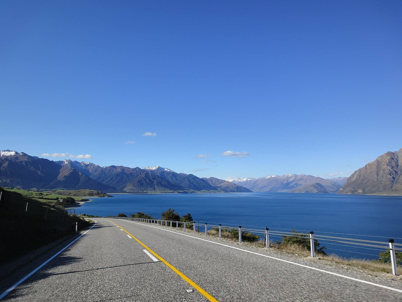 new zealand road mountains free photo