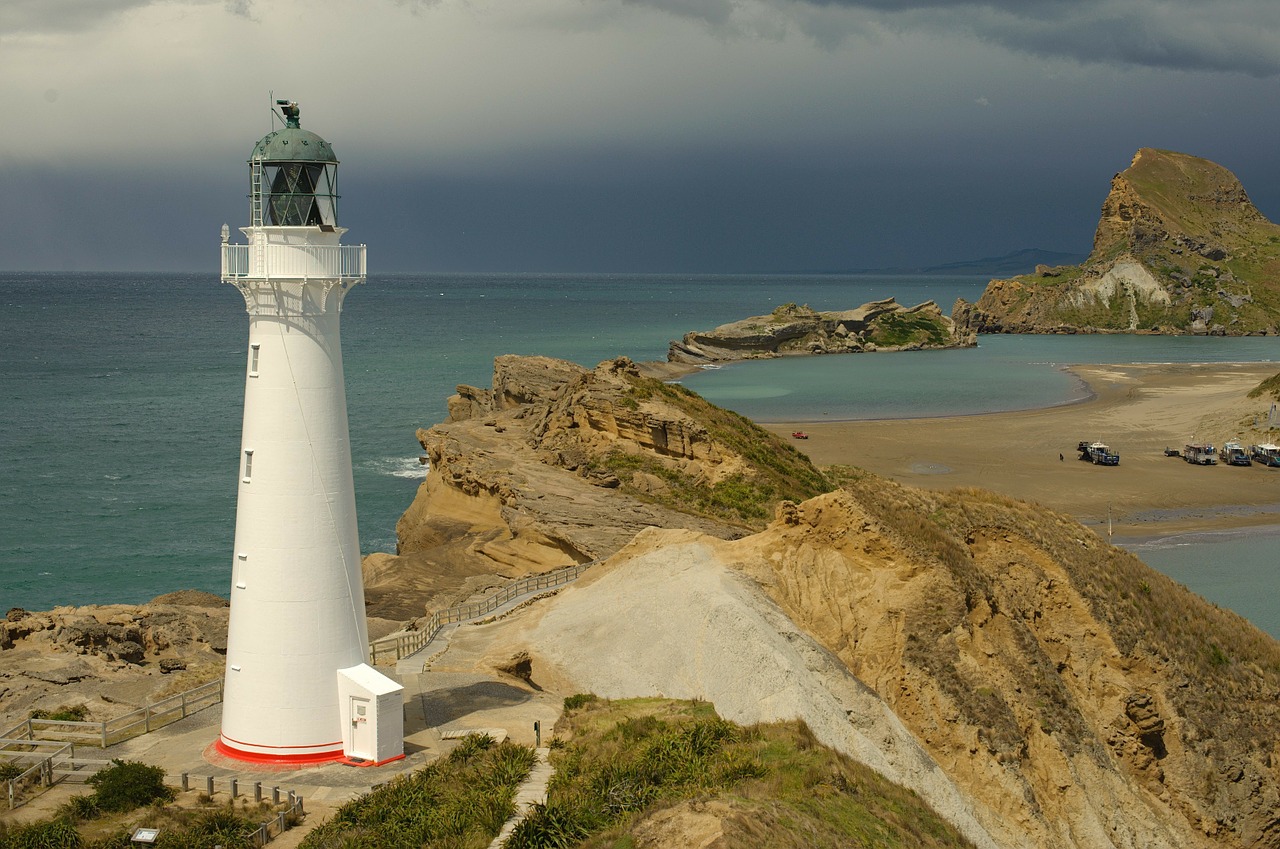 new zealand landscape lighthouse free photo