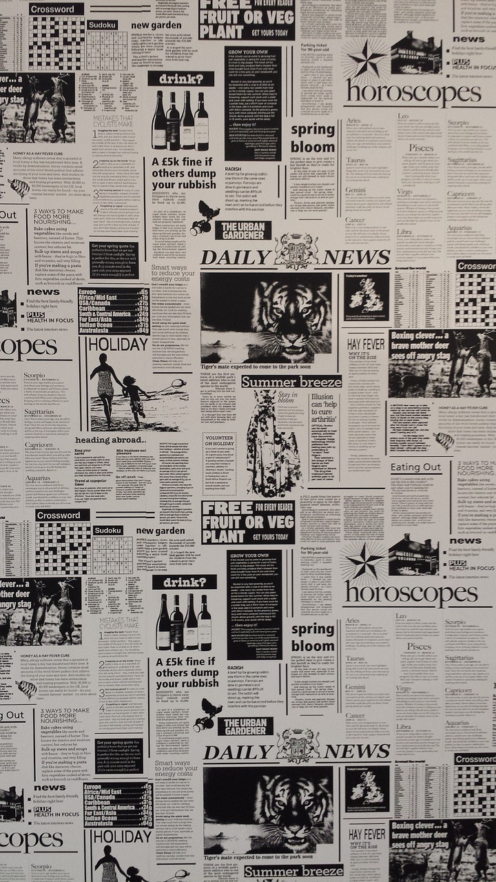 newspaper black and white recording free photo