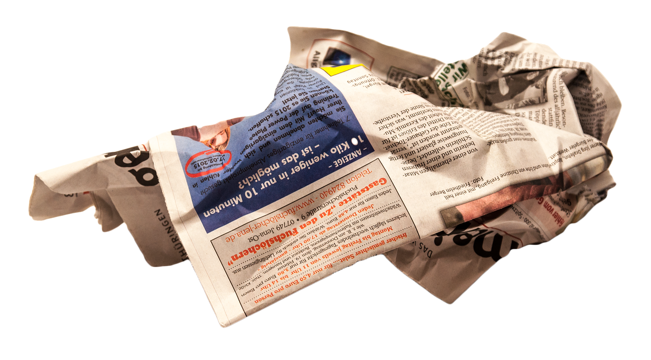 newspaper isolated decoration free photo