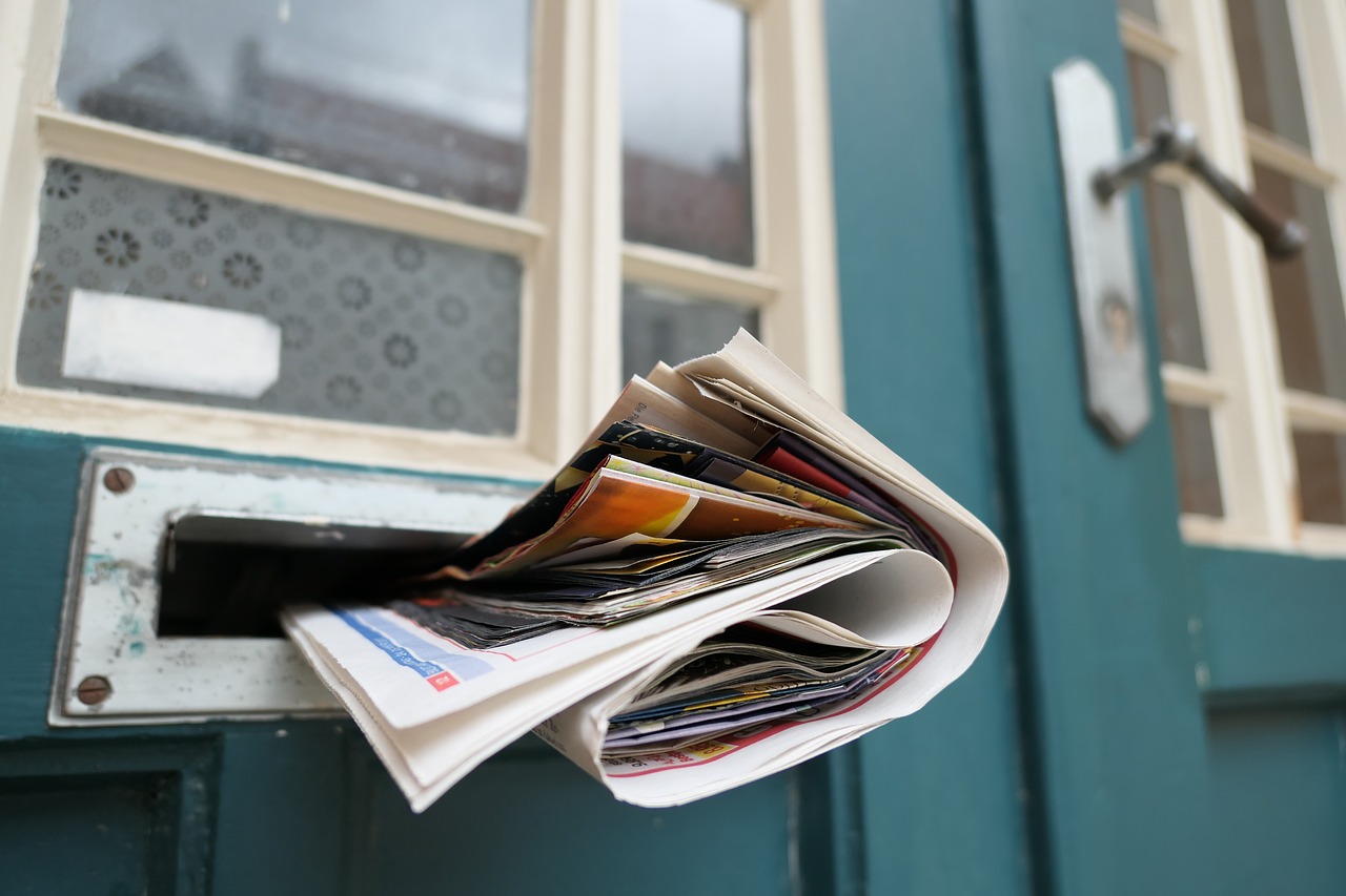 newspaper post mailbox free photo