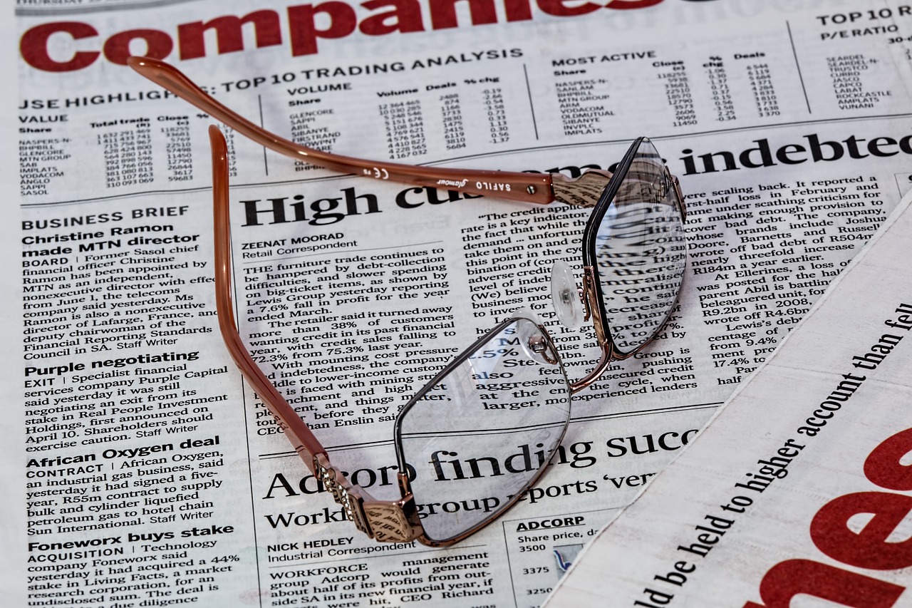 newspaper spectacles glasses free photo