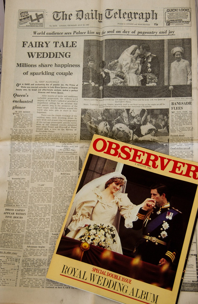 newspaper historic wedding free photo
