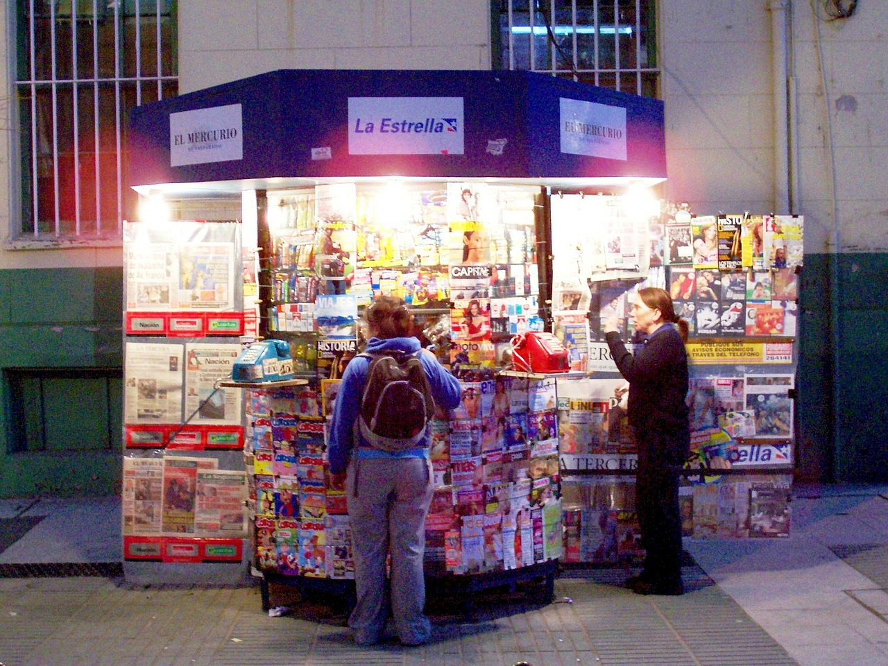 newsstand valparaiso chile free photo
