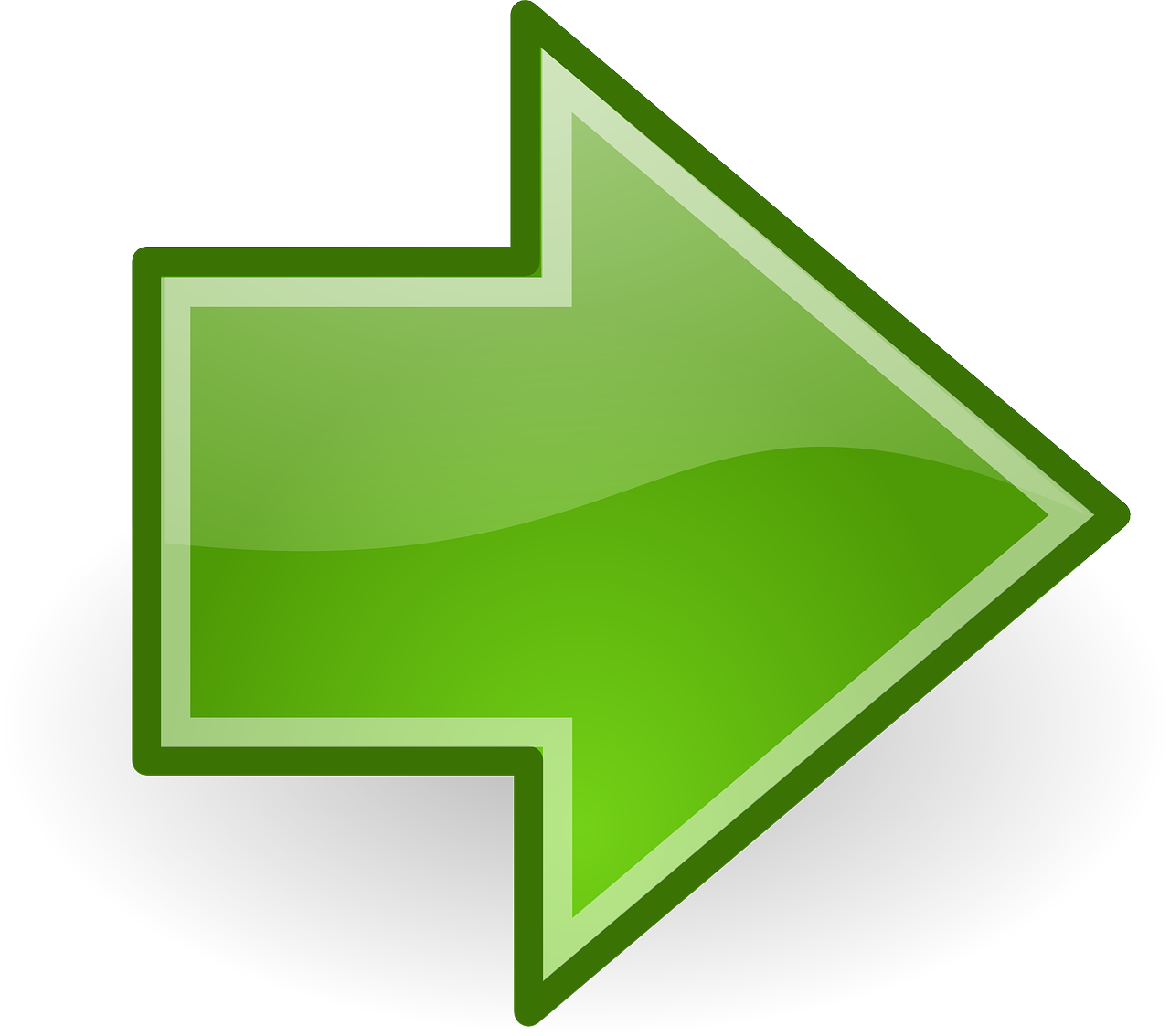 Image result for right hand arrow green