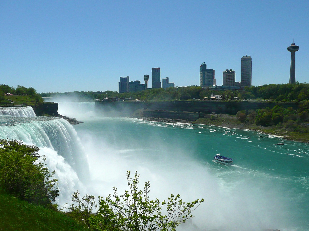 niagara falls waterfall skyline free photo