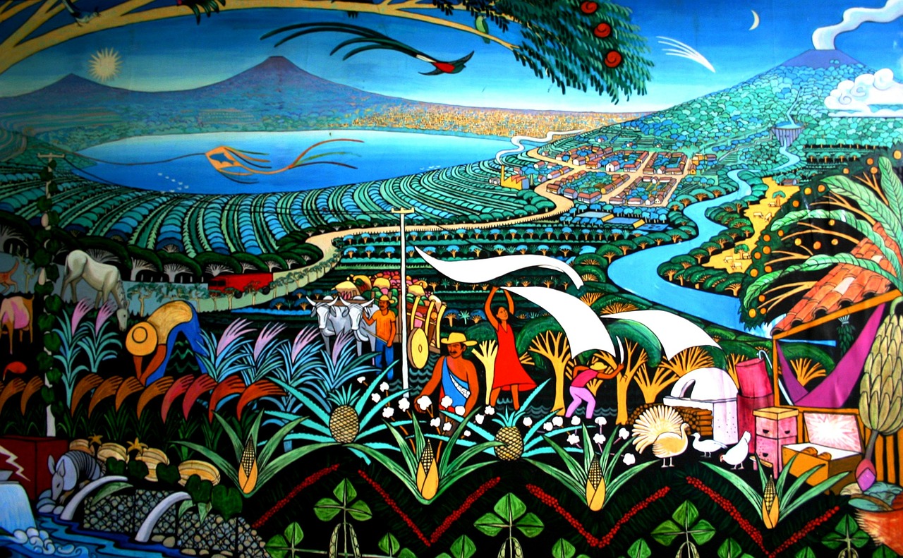nicaragua murals lake free photo
