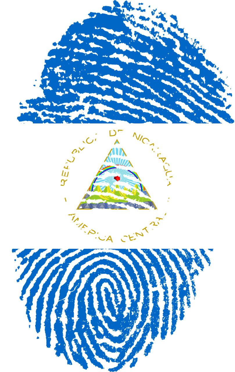 nicaragua flag fingerprint free photo