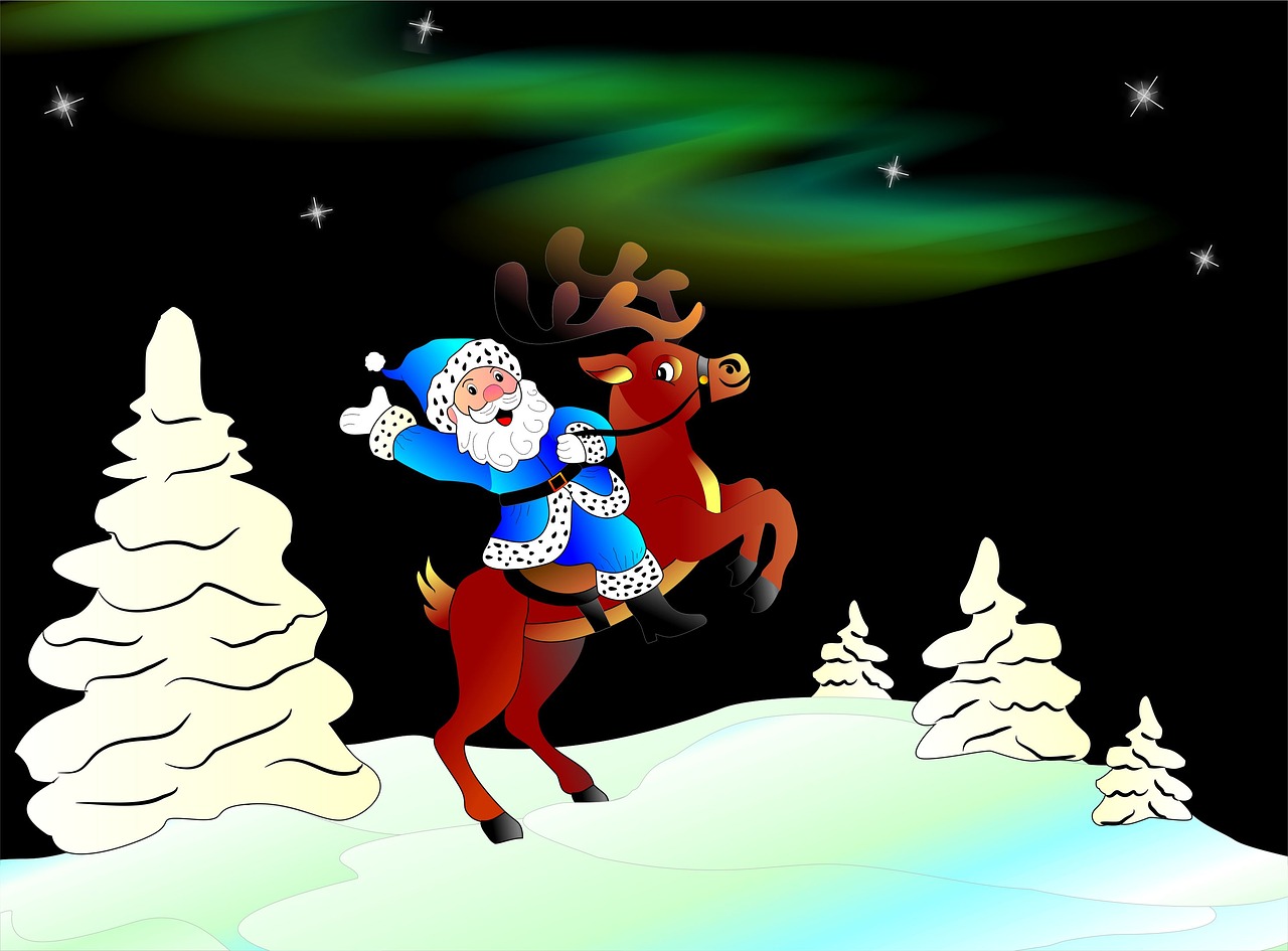 nicholas santa claus reindeer free photo