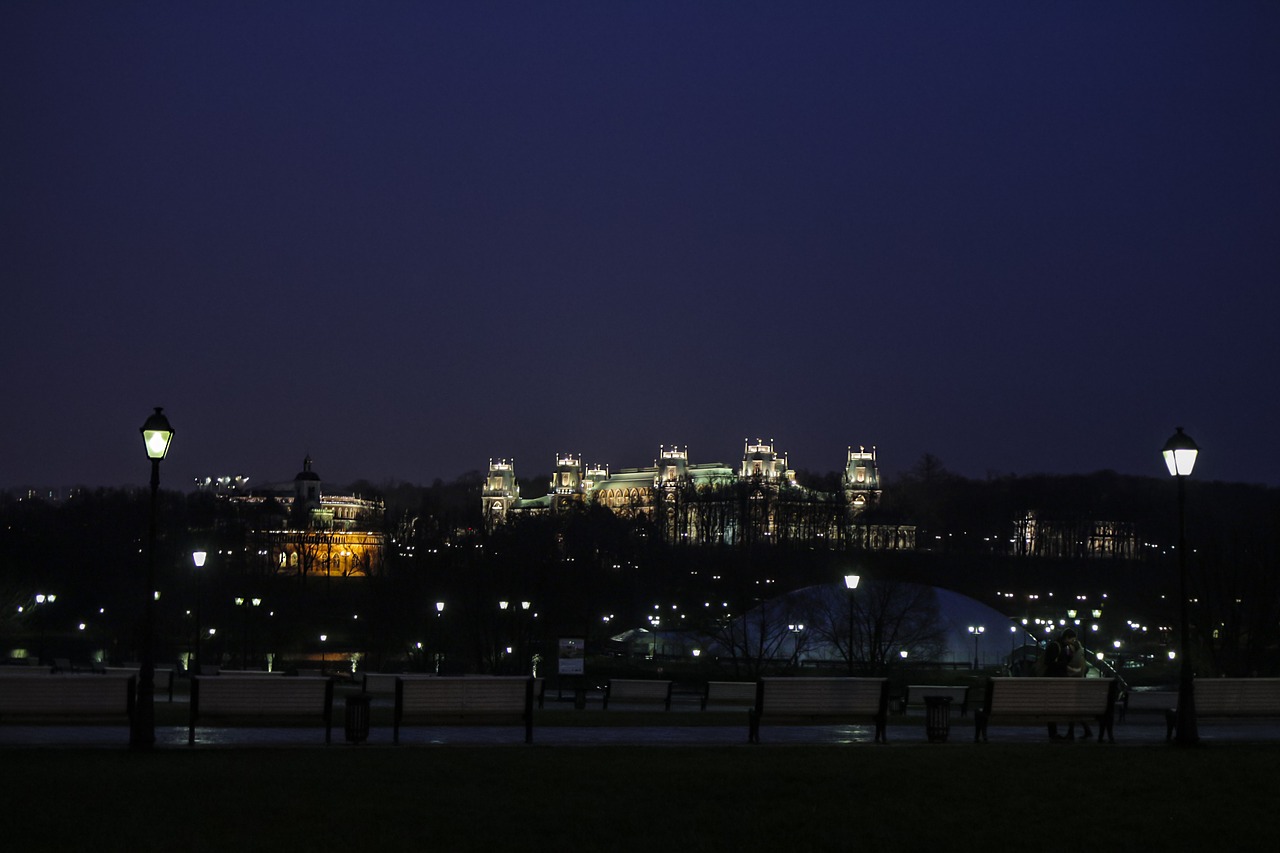 night castle tourism free photo