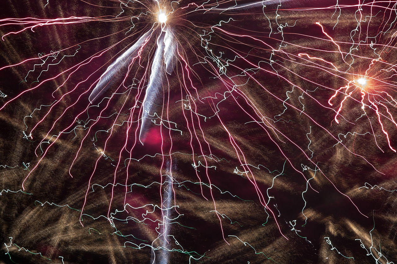 night fireworks show free photo