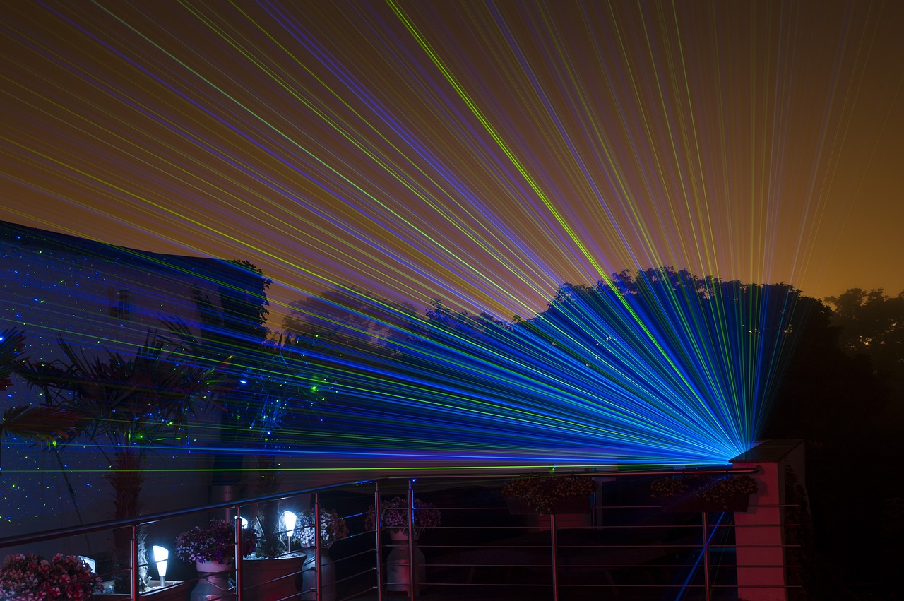 night laser lighting free photo