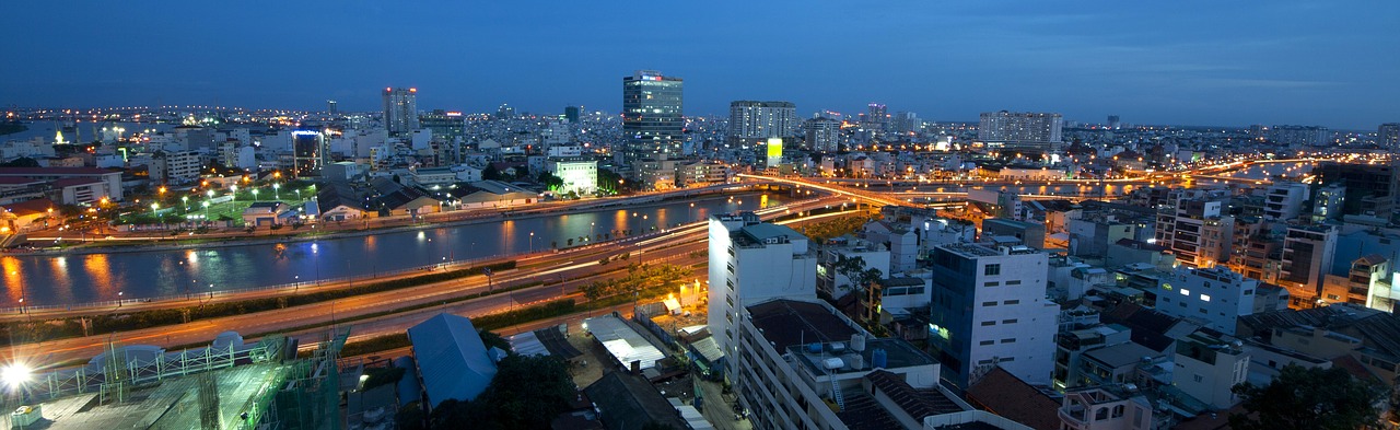 night vietnam city night free photo