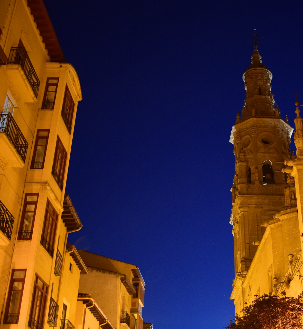 night church tower free photo