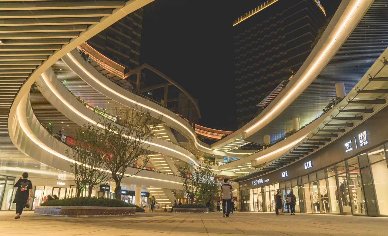 night shopping mall light free photo