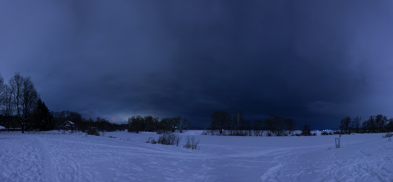 night panorama winter free photo