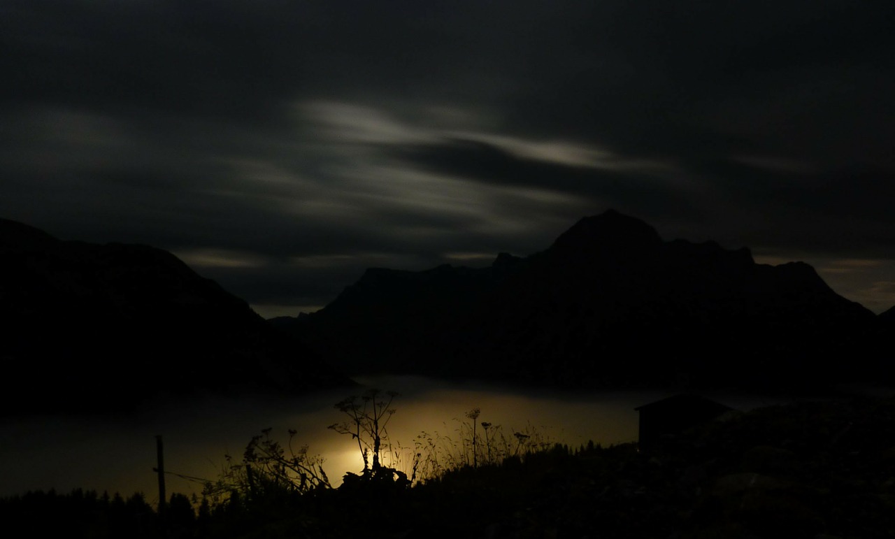 night fog mountain free photo