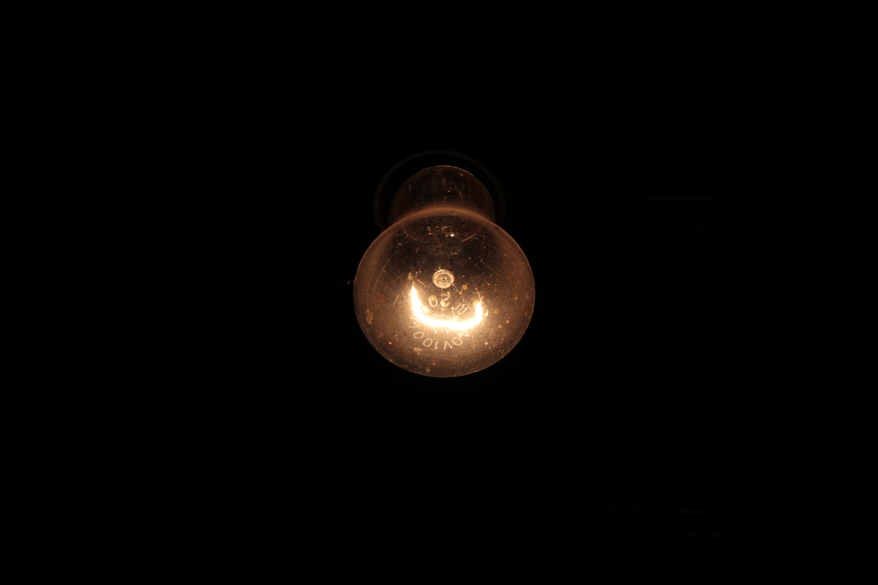 night lightbulb the filament free photo