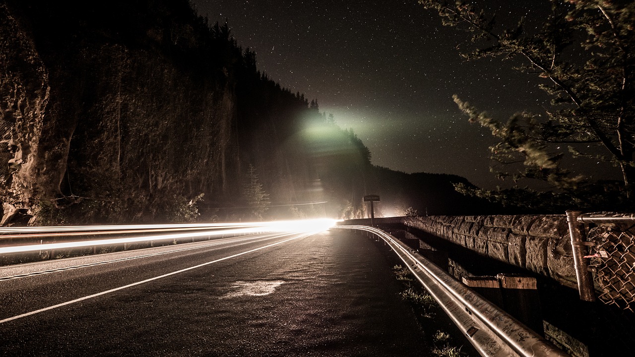 night road time lapse free photo