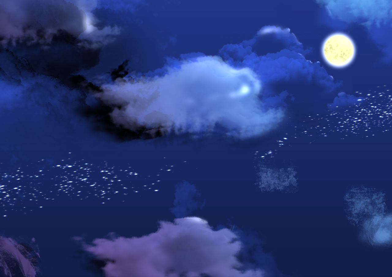 night cloud moon free photo