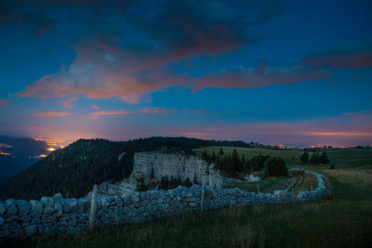 night creux du van long exposure free photo