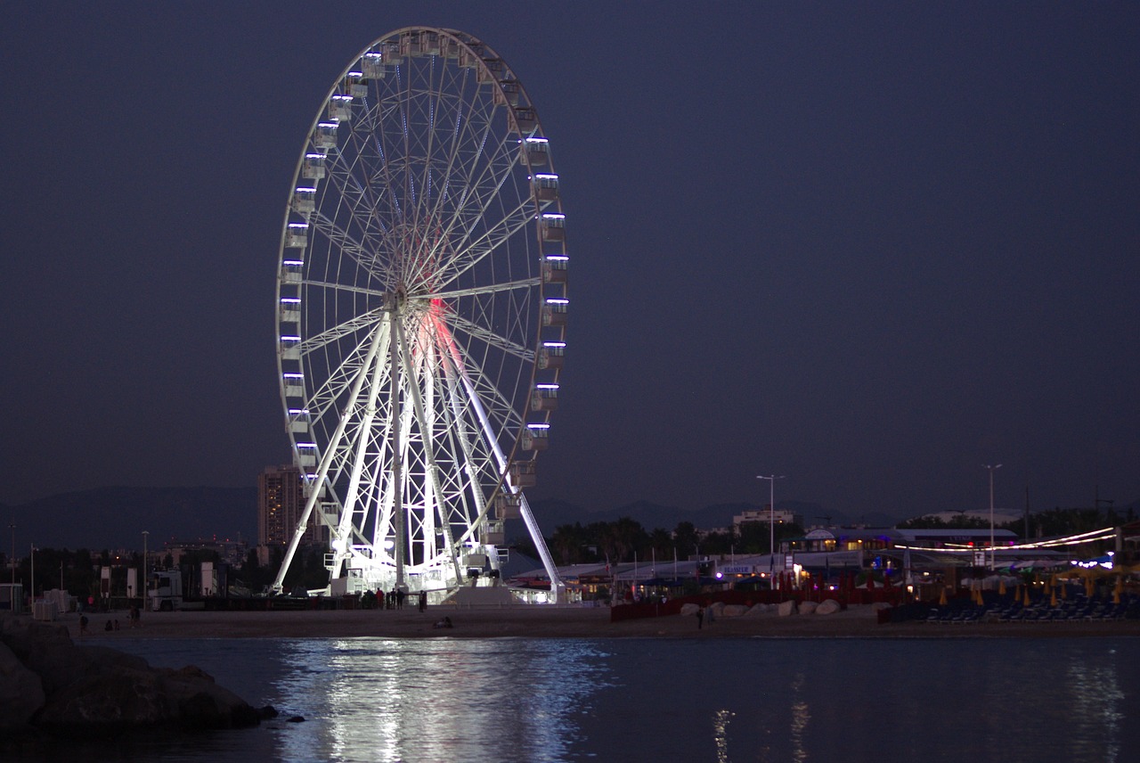 night  festival  ferris wheel free photo