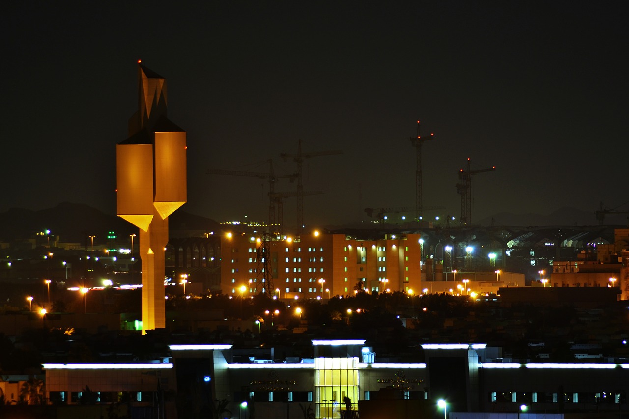 night view jeddah free photo