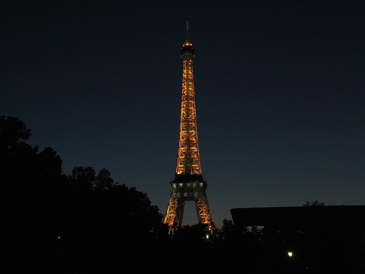 night eiffel tower paris free photo