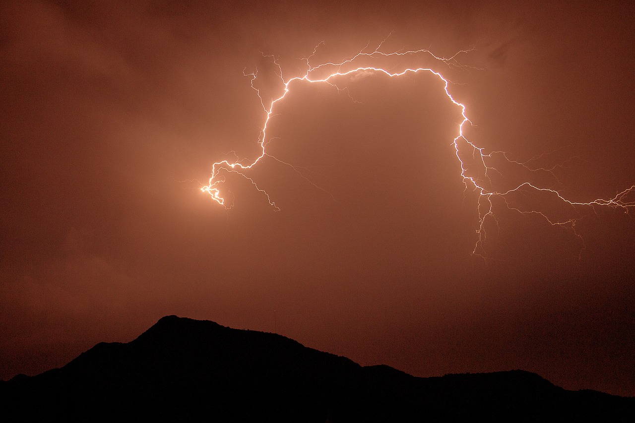 night lightning yalıkavak free photo