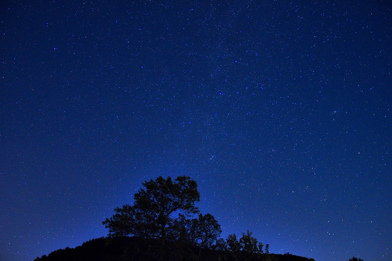 night sky stars free photo