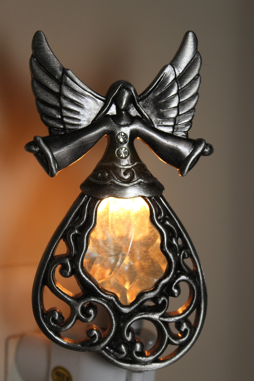 night light angel metal free photo