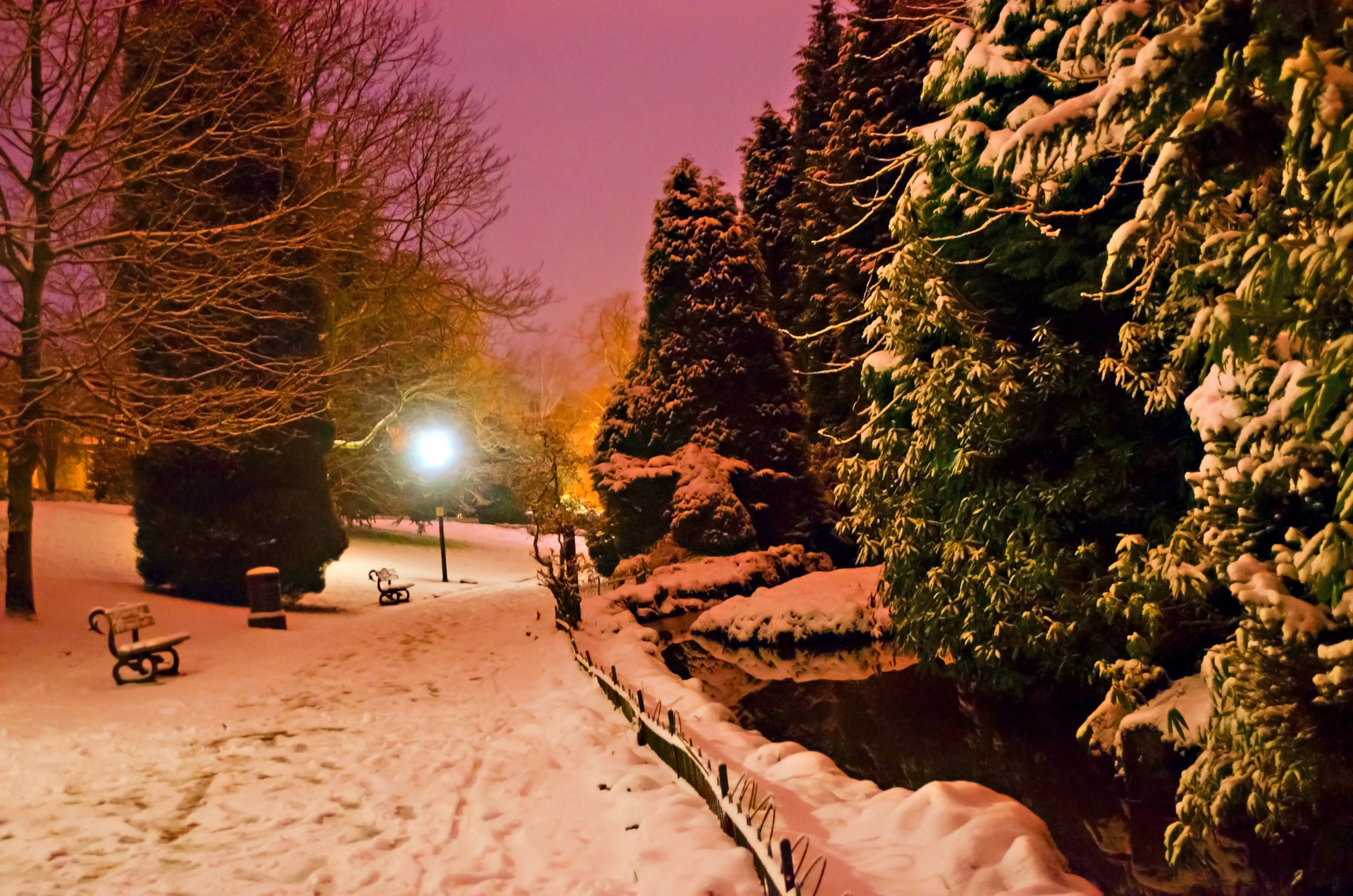 park sidewalk mall free photo