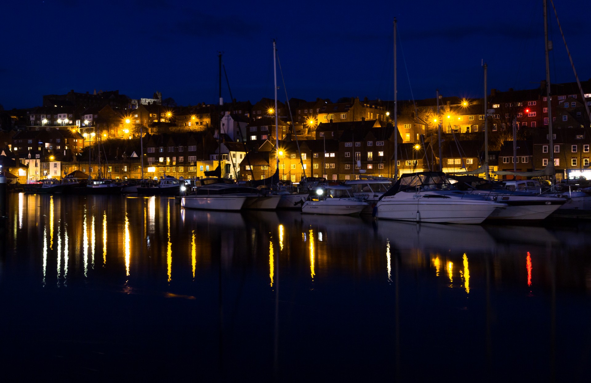 whitby port reflections free photo