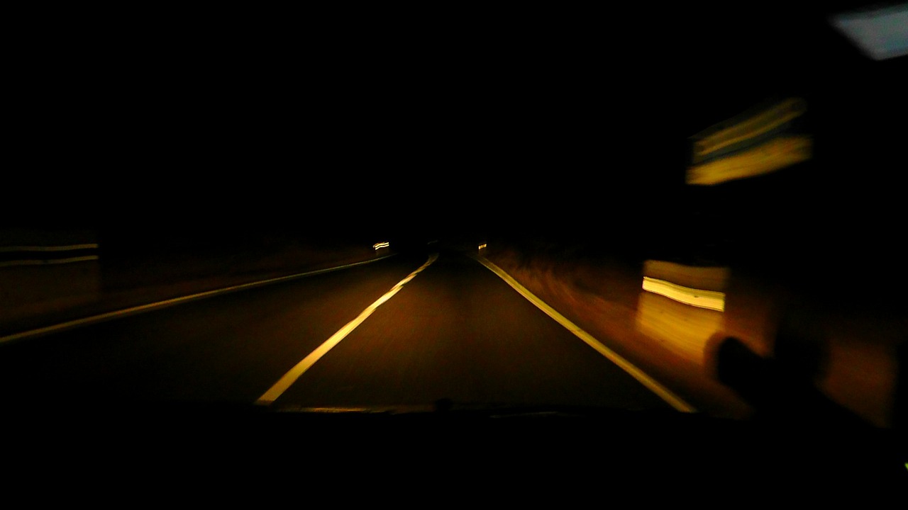 night ride road dark free photo