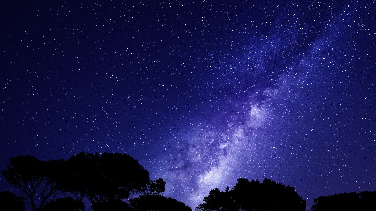 night sky stars background free photo