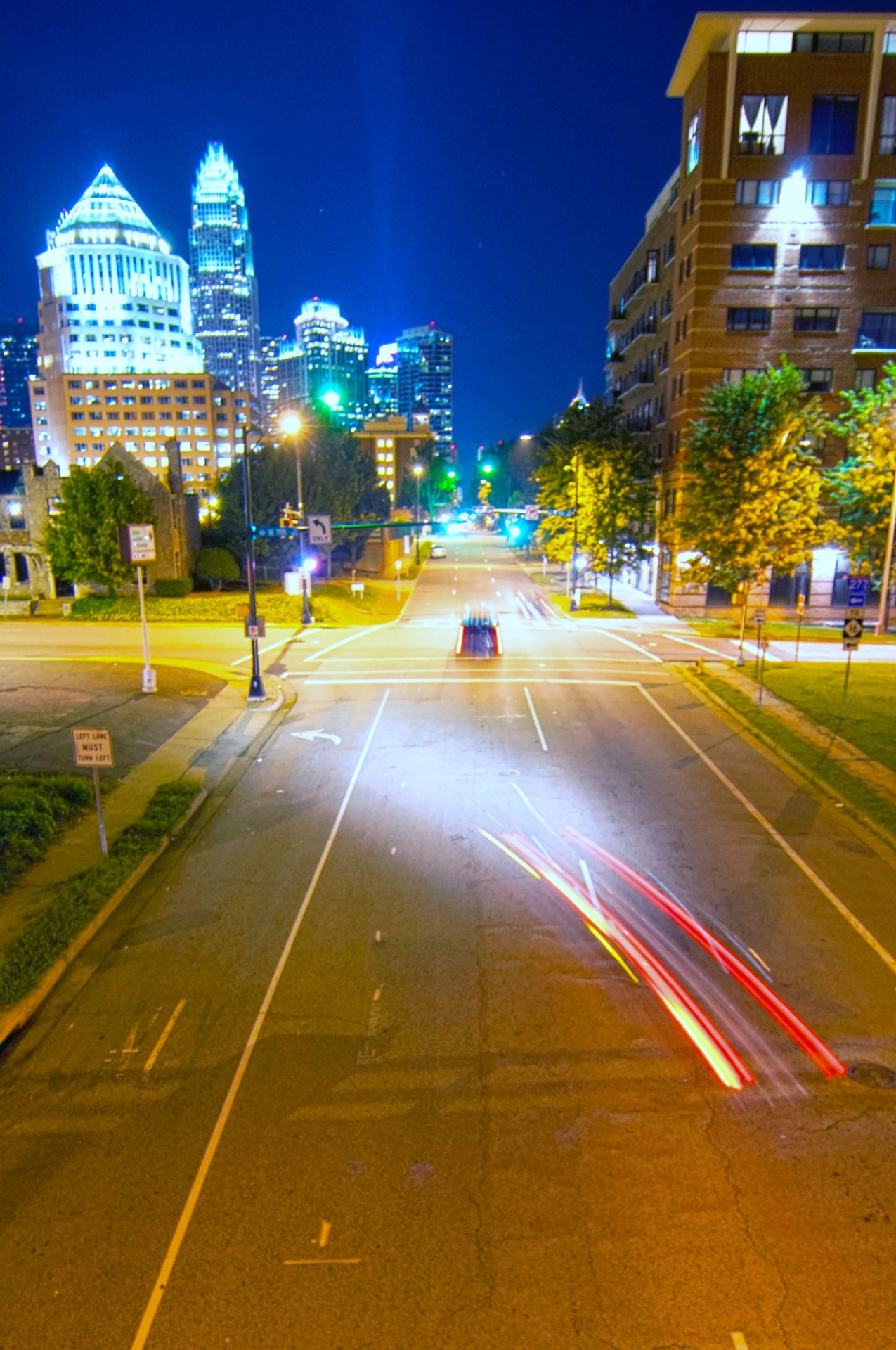 night traffic city free photo