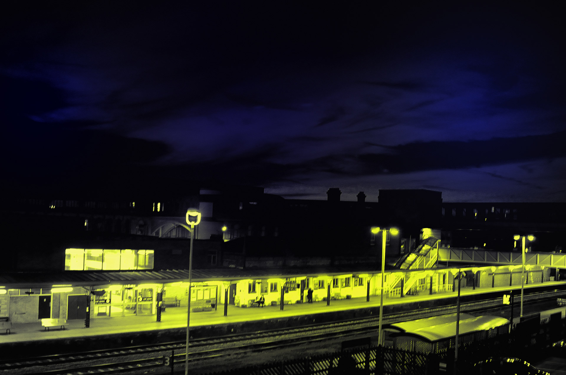 train station night free photo