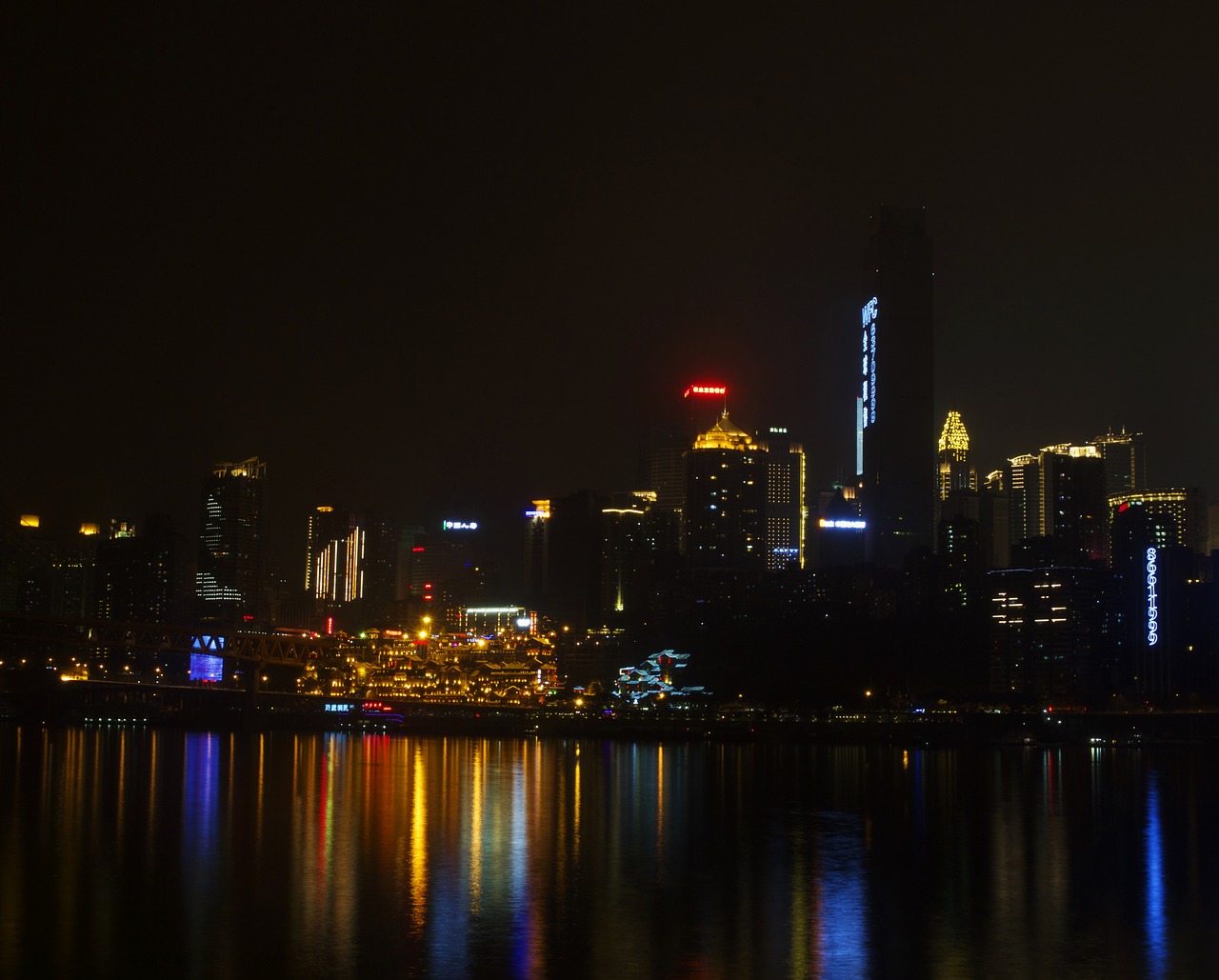 night view china city free photo
