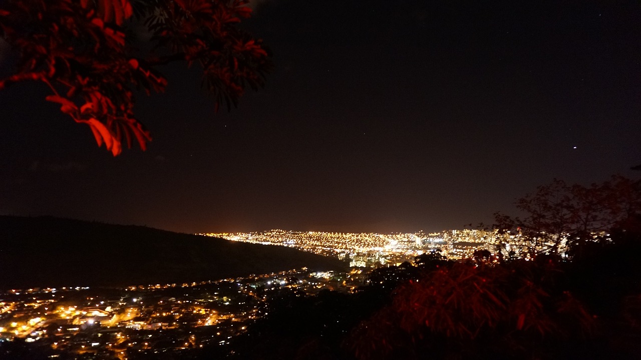 night view of the city landscape the night sky free photo