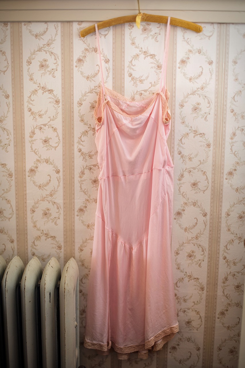 nightgown  silk  pink free photo