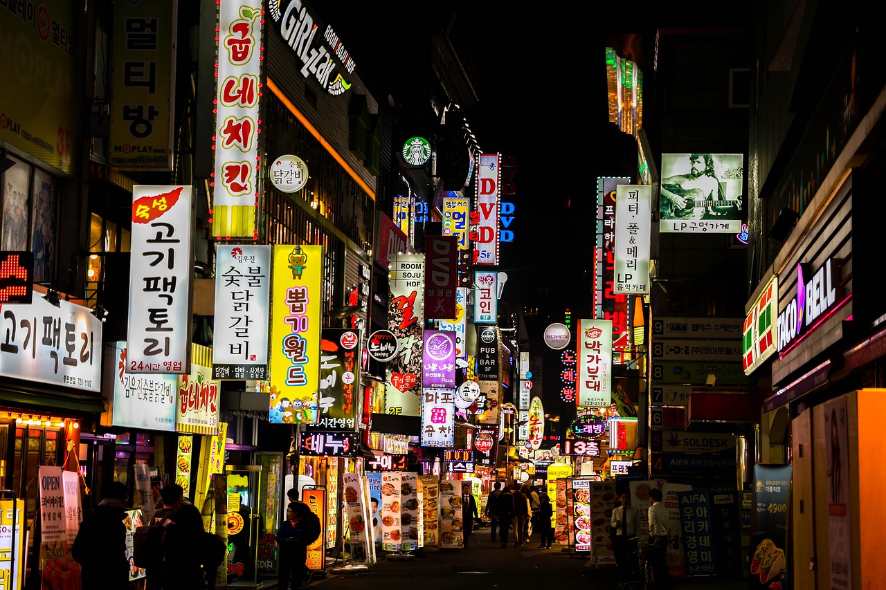nightlife republic of korea jongno free photo