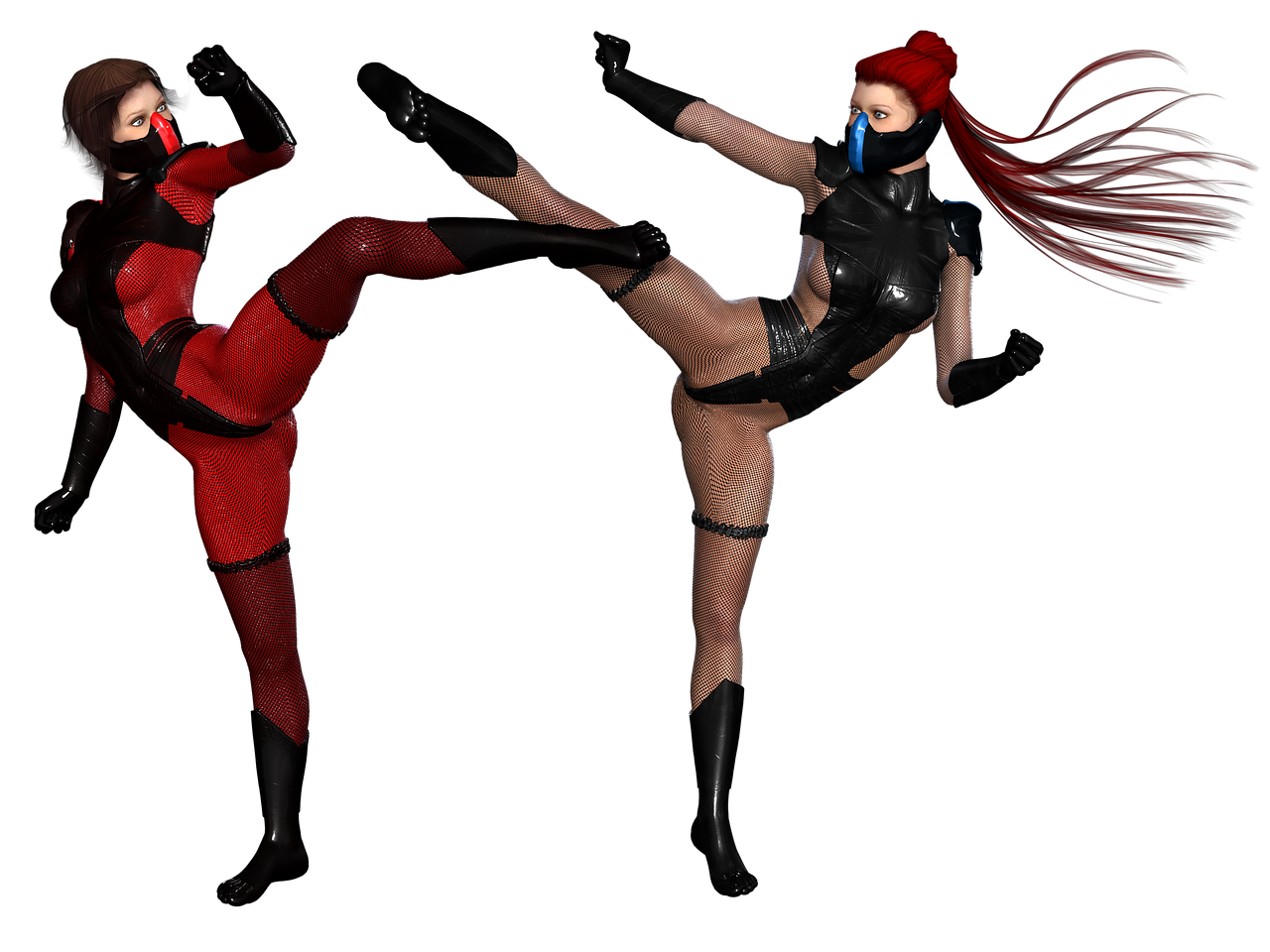 ninja girls fighter free photo