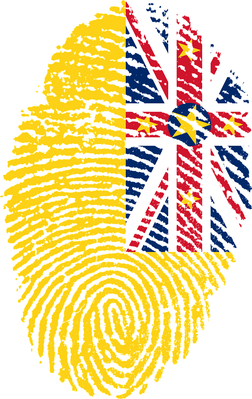 niue flag fingerprint free photo