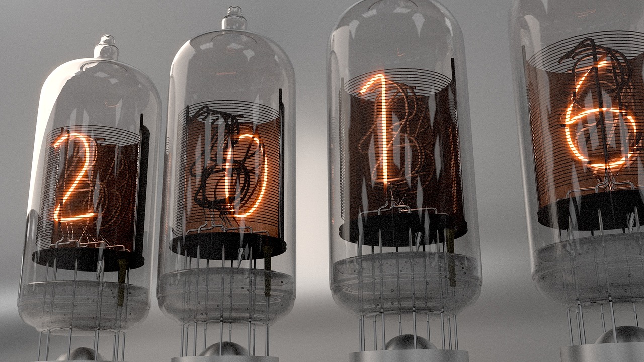 nixie tubes neon vintage free photo