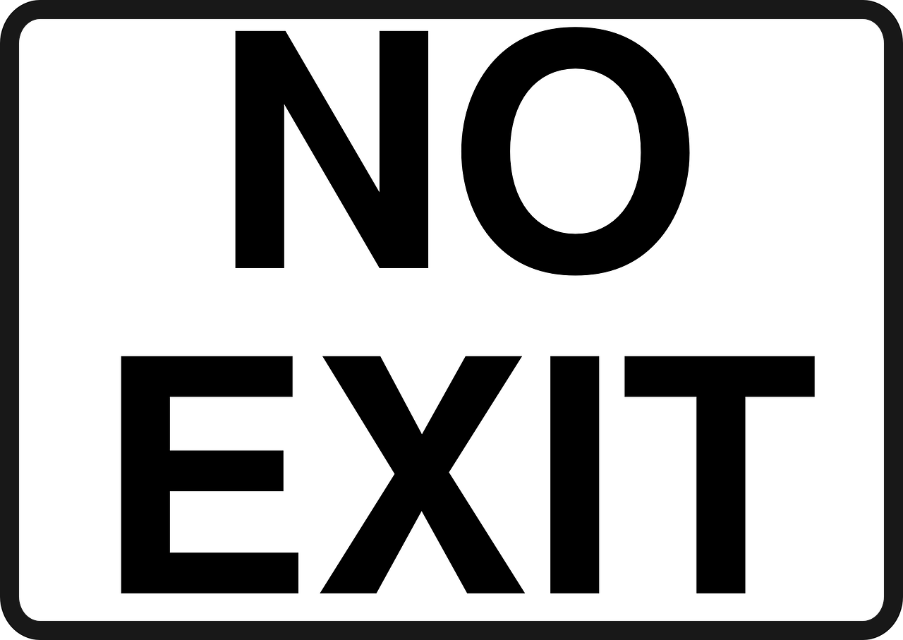 no exit forbidden stop free photo