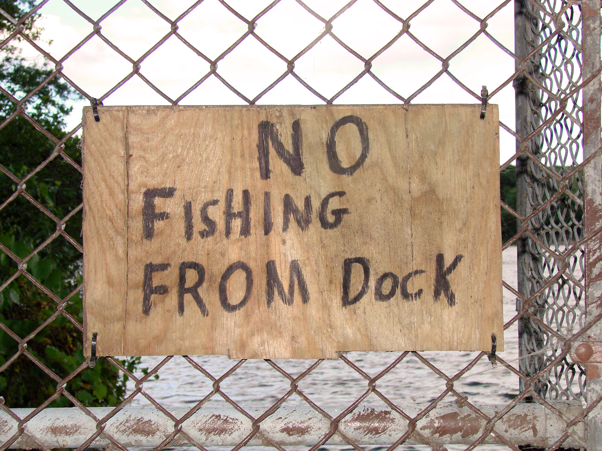 no fishing sign handmade free photo