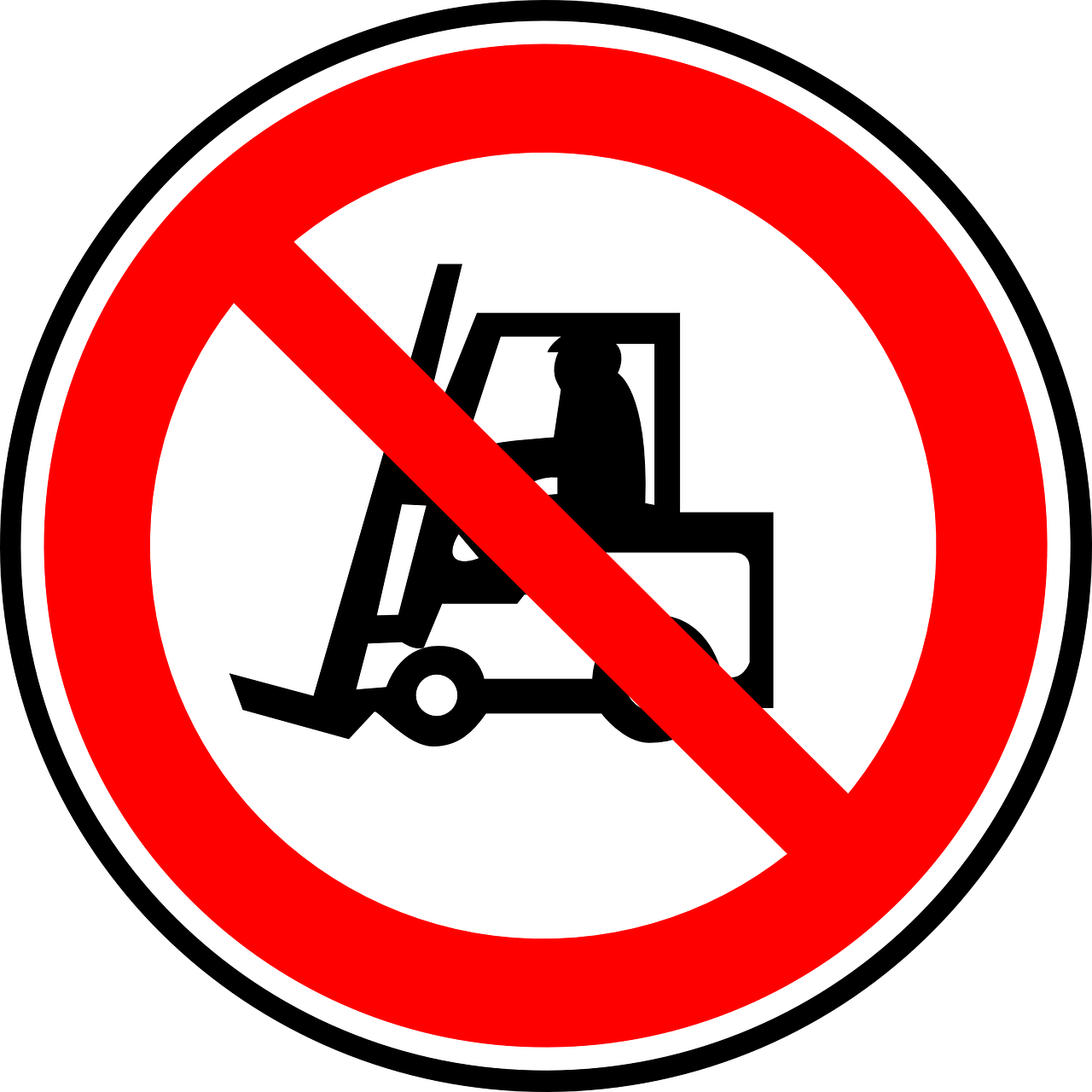 no forklift not allowed forklift free photo
