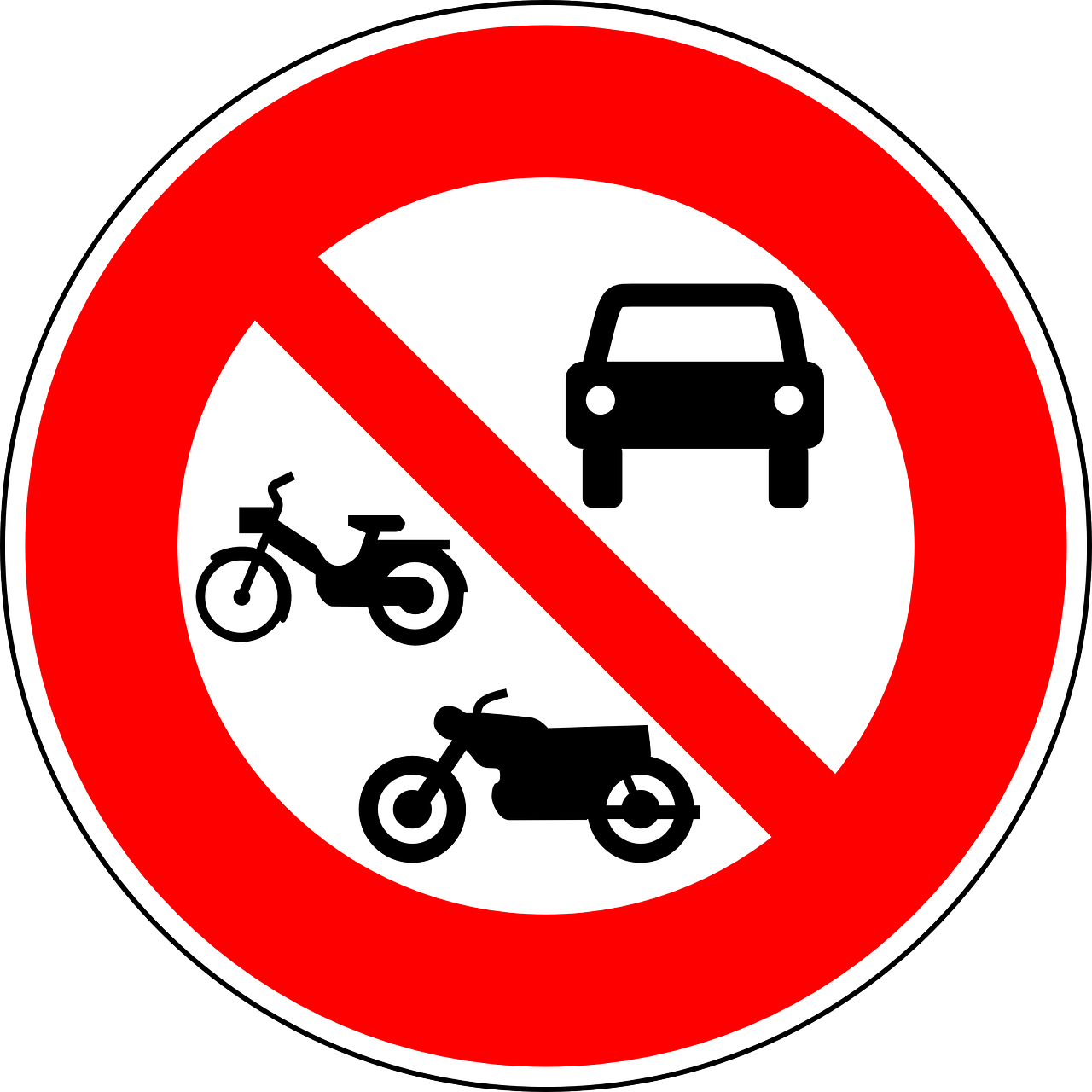 no motor vehicles no motorcycles no mopeds free photo